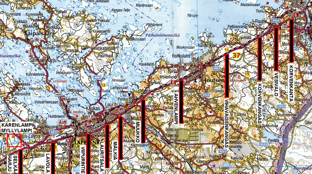 Valtatie 6 välillä Lappeenranta - Imatra kehittämissuunnitelma-alueen