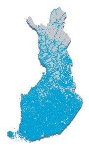 Finland is very sparcely populated Source: www.