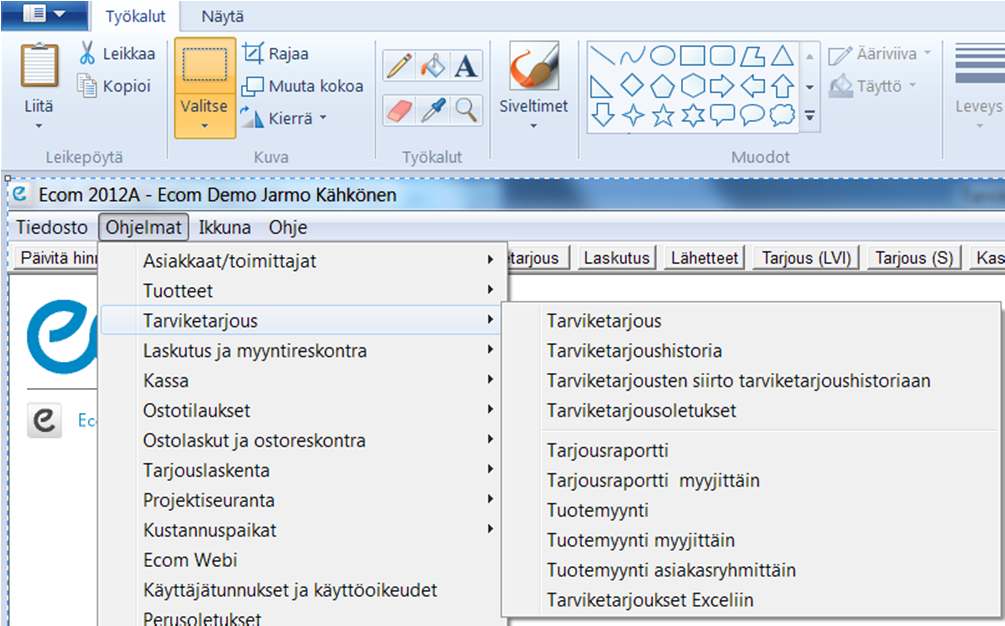 7. Tarviketarjousraportit Tarviketarjousraportit