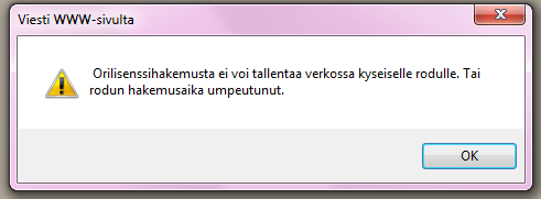 Kuva 8. Mikäli oriille ei ole tallennettu jalostukseenkäyttöoikeutta, ei sille voida hakea orilisenssiä (ei koske shetlanninponioriiden tai welshoriiden uusia lupia). Kuva 9.