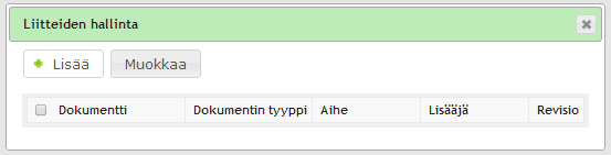 7.3. Valvojan toiminnot Valvoja valitsee Urakka alasvetovalikosta urakan, jonka jälkeen taulukossa näkyvät kaikki valitun urakan tarkastuksen kohteet.