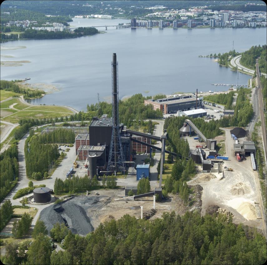 RAUHALAHDEN VOIMALAITOS Käytettävät polttoaineet: turve teollisuuden sivutuotteet: puru kuori metsäpolttoaineet: hakkuutähteet kannot hiili ja öljy