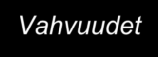 Vahvuudet TV-kisat kokonaisuutena. Paljon lähetysaikaa maksuttomilla kanavilla takaa lajin näkyvyyden.