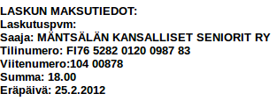 16 (37) Järjestelmä kertoo että toiminto on käynnissä ja sitten Massatoiminto on päättynyt, tässä vaiheessa ruudulle tulee myös tieto jos joltain puuttuu osoite. Klikkaa Palaa.