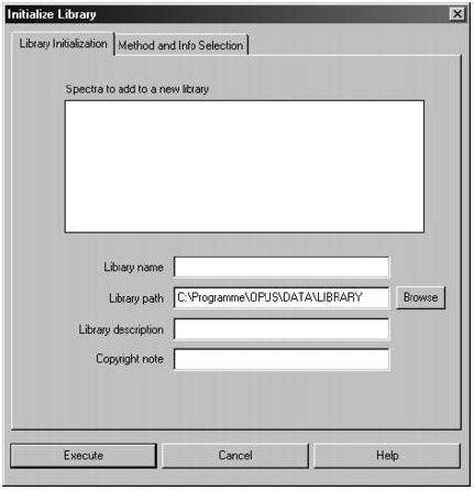 26 KUVIO 16. Spektrikirjaston luomisikkuna Tässä tutkimuksessa luotu kirjasto on sijoitettu laitteistoon kytketyssä tietokoneessa. Tiedoston löytyy C:\OPUS_7.0.
