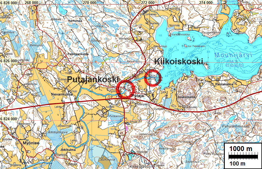 2 Sisältö Perustiedot... 2 Yleiskartta... 3 Selvitys... 3 Kiikoiskoski eli Ylinenkoski... 3 Kartat... 5 Kuvia... 6 Putajankoski... 11 Kartat... 14 Kuvia... 17 Vanhoja karttoja.