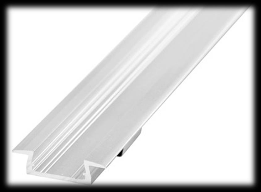 Brovia Oy LED- Alumiiniprofiilit Sivu 3 / 14 Uppoasennettava laipallinen profiili Matala 6 mm rakenne, soveltuu pieniin ja kapeisiin rakenteisiin