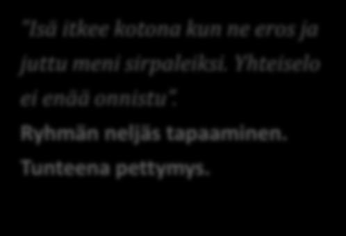Yhteiselo ei enää onnistu.