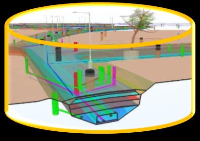 Mallipohjainen usean käyttäjän järjestelmä Tietokantapohjainen ratkaisu kaikki tieto aina saatavilla yhdessä paikassa Sewers Design - Build Road Design Terrain & Map Structural engineering Other