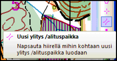 Määrittele tulostettava kartan alue: Tulosta - Kartta ja Radat ja paina vasemmanpuoleista painiketta. Tämän jälkeen voit suorittaa iyse tulostuksen (katso alla).