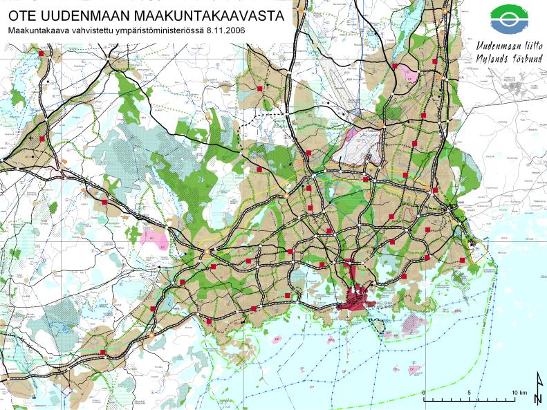 Maakuntakaava Yleispiirteinen suunnitelma maakunnan yhdyskuntarakenteesta ja alueiden käytöstä Sovittaa