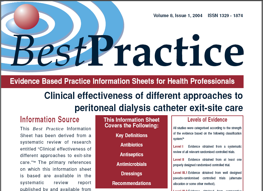 JBI Best Practice Sheets tekee näytöistä käytännönläheisiä Systemaattisten katsausten lyhenteitä Hoitotyön