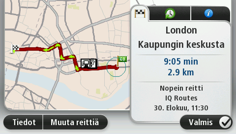 Huomautus: Jos haluat käyttää TomTom-liikennepalvelua, sinulla on oltava sen tilaus tai vastaanotin.
