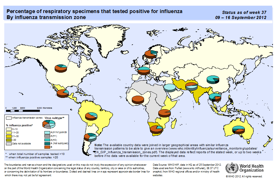 Influenssatilanne 2012 Lähde: