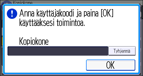 Kun todennusnäyttö avautuu Kun todennusnäyttö avautuu Todennusnäyttö avautuu, jos perustodennus, Windows-todennus, LDAP-todennus tai integrointipalvelintodennus on käytössä.