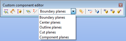 Tasoja on viisi erilaista ja ne löytyvät CC Editor -ikkunasta. Kuva 14. Custom component editor CC Editor -ikkunasta voidaan valita tasot, joihin handle-pisteet kiinnitetään.