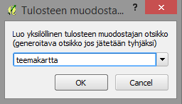 10 Tason ominaisuudet valikossa voi muokata myös esimerkiksi symbolin ja värin läpinäkyvyyttä, leveyttä ja rotaatiota. Kuva 9. Tason ominaisuudet valikon Tyyli - välilehti. 3.2. Tulosteen muodostus 1.