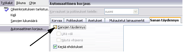 - 14-3.3. Työkalut-valikon asetusnäyttö Seuraavassa ovat toimenpiteen Työkalut -> Asetukset jälkeen avautuvalla asetusnäytöllä tehtävät asetusten muutokset.