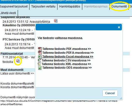 Vertailutaulukon tallennus ja muokkaus Vertailutaulukko tallennetaan taulukon alta klikkaamalla Tallenna-painiketta. Muista aina tallentaa vertailutaulukkoon tekemäsi muutokset!