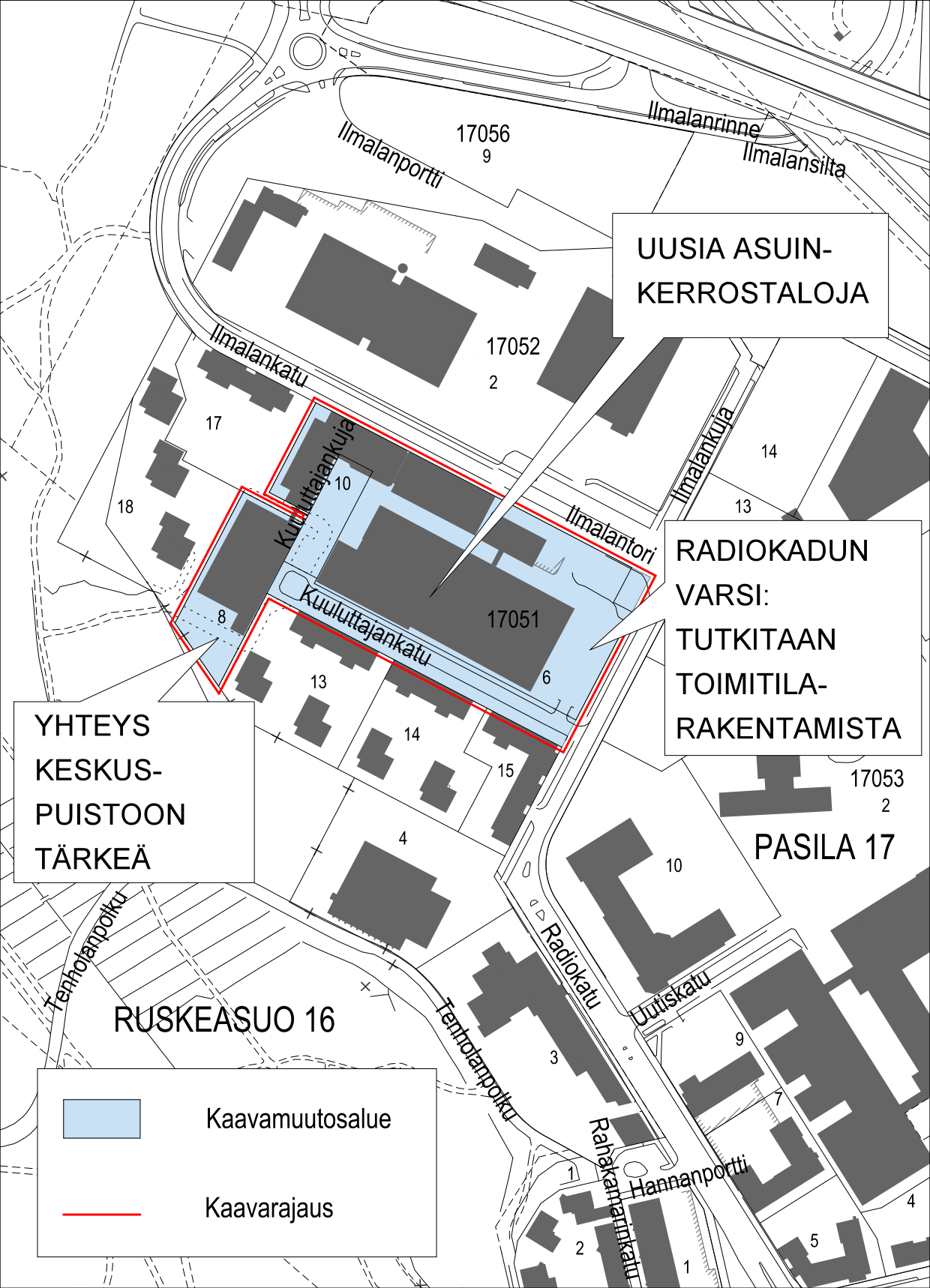 24.2.2015 Oas 1195-00/15 1 (5) PÖLLÖLAAKSO ASEMAKAAVAN MUUTOS OSALLISTUMIS- JA ARVIOINTISUUNNITELMA Suunnittelualue Suunnittelualue sijaitsee Ilmalassa Länsi-Pasilan pohjoisosassa.