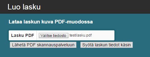 9 Ostolasku -näkymä Apix Vastaanota-palvelulla saapuneiden laskujen lisäksi järjestelmällä voidaan luoda muita ostolaskuja hallittavaksi Ostolasku -näkymässä.