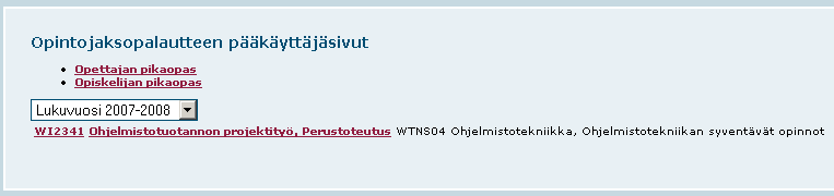 1 1 OPINTOJAKSOPALAUTEJÄRJESTELMÄ Opintojaksopalautetta kerätään systemaattisesti kaikista syksyn 2010 jälkeen alkaneista tutkintoon johtavan koulutuksen opintojaksoista.