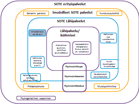 23 Erityisesti ikäihmisille tarkoitetut palvelut Erityyppisten