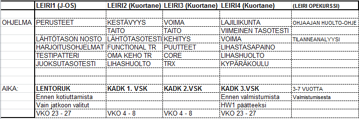 LIITE 2 Vuosisuunnittelu,