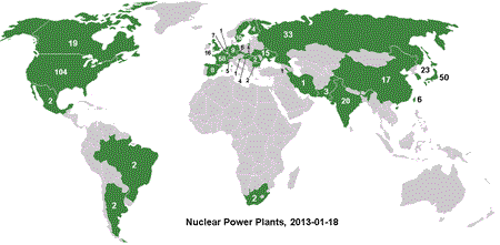 Maailman ydinvoimalaitokset