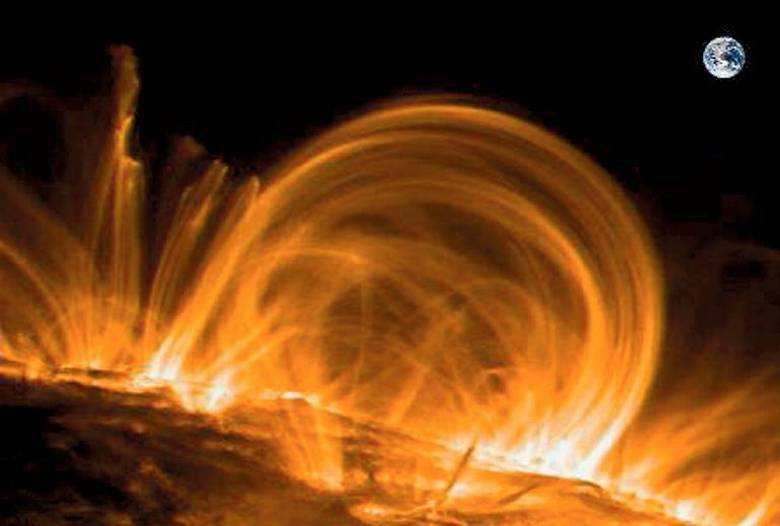 Auringon magneettinen sykli Auringonpilkut: jopa 4500 Gaussin magneettikenttiä pilkut pareittain: napaisuus vastakkainen - magneettiset silmukat Auringonpilkkujakso vastaa