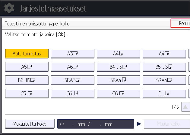 9. Paperin ja väriaineen lisääminen CXX005 Smart Operation Panel Paina [Pääsivu]-näppäintä käyttöpaneelin vasemmassa yläkulmassa.