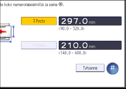 Paperin asettaminen ohisyöttötasolle CXX005 Smart Operation Panel Paina [Pääsivu]-näppäintä käyttöpaneelin vasemmassa yläkulmassa.