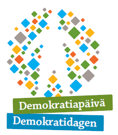 Demokratiapäivä vuosittain lokakuussa Kuntatalolla Demokratidagen årligen i oktober i Kommunernas hus Suomen Kuntaliitto lanseerasi yhdessä oikeusministeriön ja valtiovarainministeriön kanssa