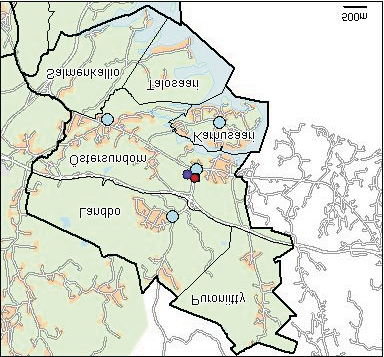 193 8/81 Östersundomin suurpiiri ja peruspiiri Östersundomissa oli 2 63 asukasta 1.1.29. Suurin osa väestöstä asui Landbon ja Östersundomin osa-alueilla.