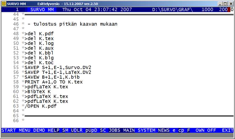 21 mainitun sisällön TEX-tiedostoksi ja pdfl A TEX työstää sen suoraan lopulliseen PDF-muotoon. Rivillä 6 dokumentti saa tarvittaessa paremman nimen.