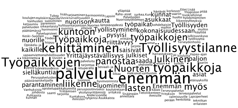 Keski-Suomen muuttajatutkimus 2013 35 (40) Keskeisimmät Keski-Suomen kehitystarpeet painottuvat tulomuuttajilla palveluiden ylläpitoon ja parantamiseen.