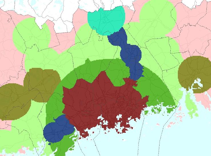 Urban Zone 10 XY indeksillä ruutuihin