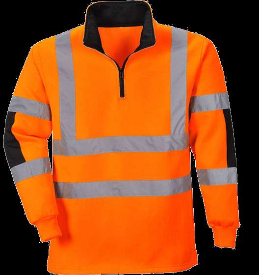 HI-VIS COLLEGE-PAITA ¼ vetoketju EN471 LUOKKA 2:2 Hivis college-paita, Väljä istuvuus ja todella mukava käyttää.