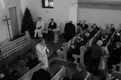 Terijoen kirkon uudelleen vihkimistilaisuus syyskuussa 2008.