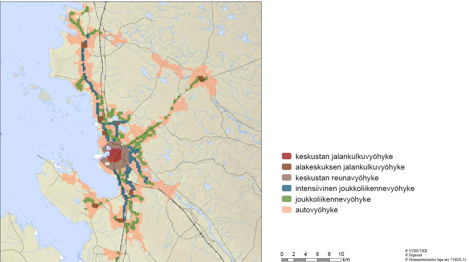 Lähde: Urban Zone, SYKE / YKR,