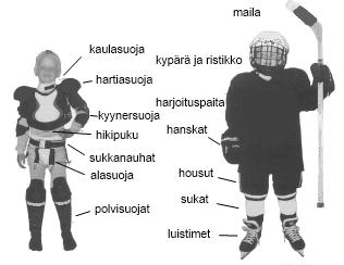 Virallisten jääkiekkosääntöjen mukaan joukkueen tulee esiintyä yhtenäisessä peliasussa, jossa kypärän, pelipaidan, housujen ja sukkien värin on oltava sama kaikilla. Värit päättää seura.