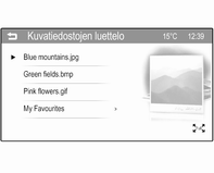 38 Ulkoiset laitteet Diaesityksen katsominen Katso USB-laitteeseen tallennettuja kuvia diaesityksen muodossa napauttamalla t. Päätä diaesitys napauttamalla näyttöä.