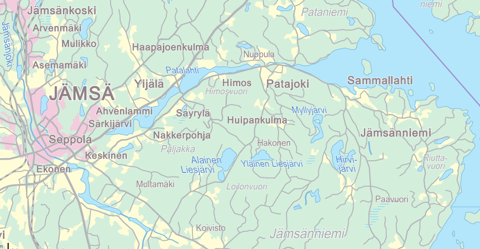 2 (13) 2 SUUNNITTELUTEHTÄVÄN MÄÄRITTELY JA TAVOITTEET Kaavoitettava alue sijaitsee noin 10 kilometrin etäisyydellä Jämsän keskustasta Patajoen alueella Päijänteen rannalla.
