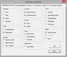 CUSTOM.GUN. Nämä aseet määritellään erillisellä ase- ja taulueditorilla (Gun & Target Editor - GunEdit.exe). Kaikki ampujien asetukset -ikkunan valinnat on varmistettava OK-painikkeella. 7.