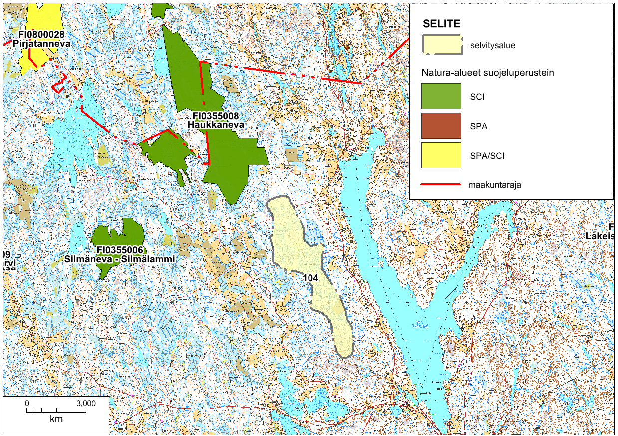 51 (68) - keidassuot ja muuttuneet ennallistamiskelpoiset keidassuot (15 %) - vaihettumissuot ja rantasuot (5 %) - aapasuot (45 %) - vanhat metsät ja puustoiset suot (12 %) Lintudirektiivin liitteen