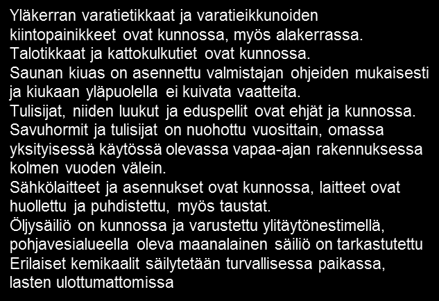 Valvontasuunnitelma pientaloissa: Palotarkastusten kohdentaminen, omavalvonta, maksuttomia