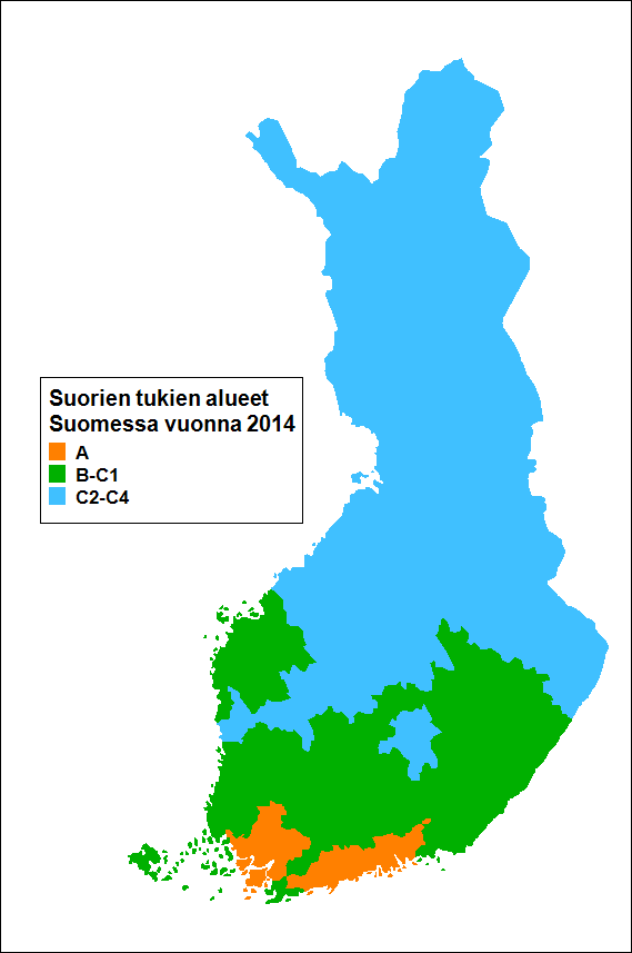 2 (129) Tukialueuudistus Toukokuun lopulla 2014 valtioneuvosto päätti Suomen tiedonannosta Euroopan komissiolle, jossa kerrottiin suorien tukien soveltamiseen liittyvät valinnat.