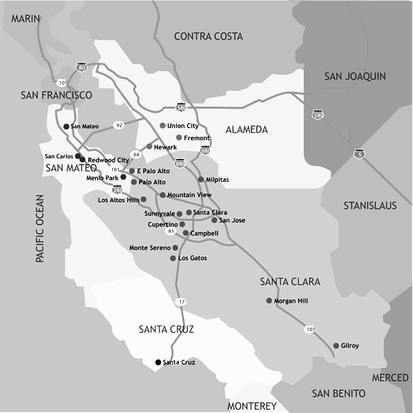 Case: Piilaakso, Kalifornia, USA UC Berkeley UC San Francisco Stanford University The Silicon Valley outline Anchors 100 Growth 90 SMEs Start-ups 90 Incubation 100 Environments Living Labs 80 /