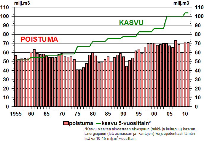 Metsävaramme mahdollistavat huomattavan puun