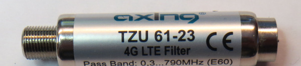 AXING TZU 61 23 MITTAUSTAAJUUS 766 MHz ( 16 ) 16 Läpimeno vaimennus 766 MHz 84,0 83,0 =